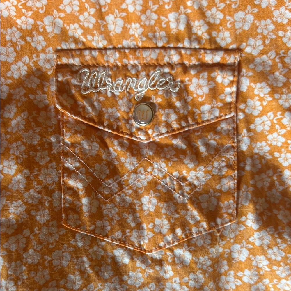 Wrangler Women’s Floral Shirt Orange - Picture 6 of 7